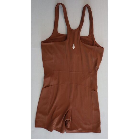 Free People Movement OB1980390 Women Sz XS Clay Brown Never Better Runsie Romper - Picture 2 of 8